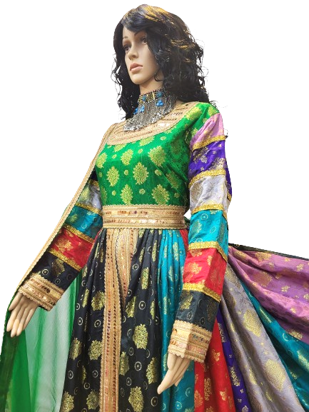 #LD050 Long Dress (Banarasee, Multicolor)