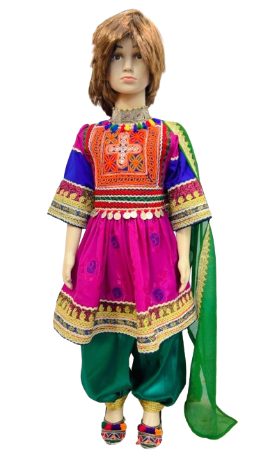 #GSD003 Short Dress (Gul Bakhmal, Pink)
