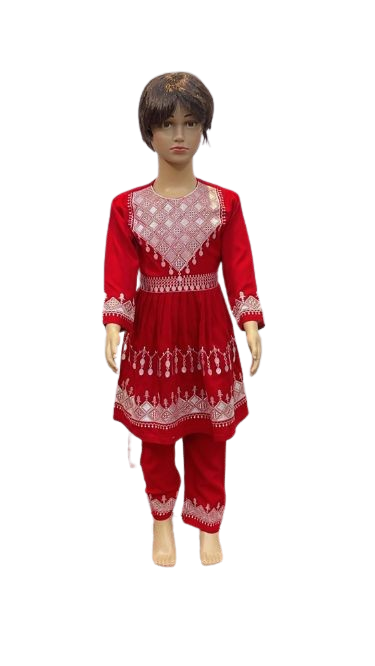#GSD010 Short Dress (Cotton, Red)