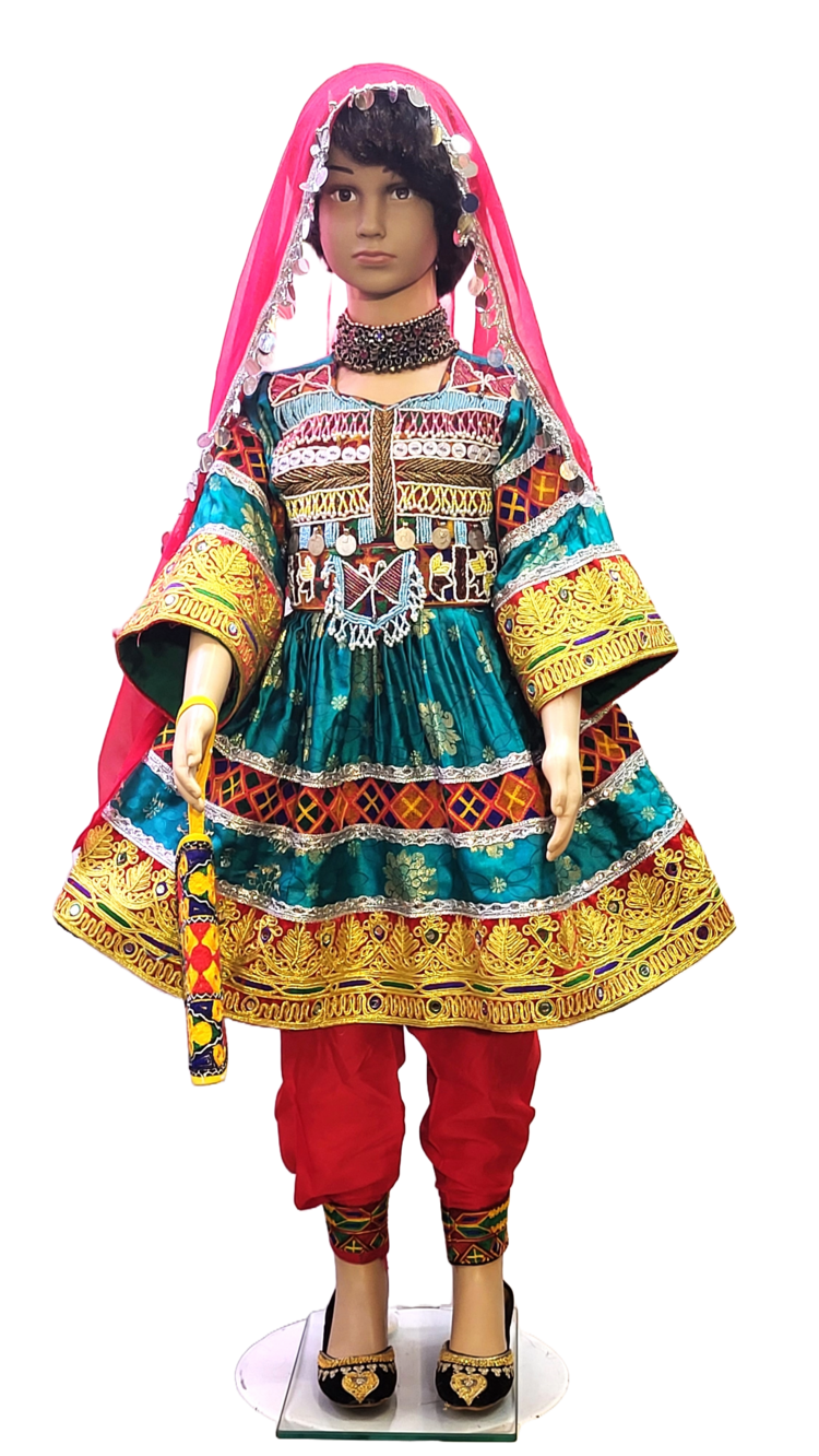 #GSD015 Short Dress (Banarasee, Blue)
