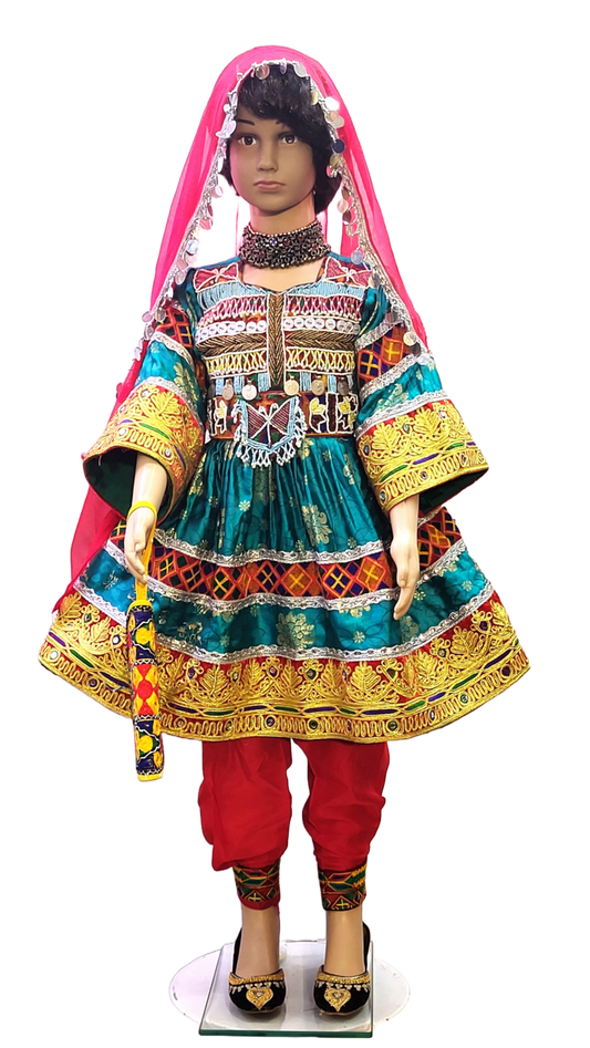 #GSD015 Short Dress (Banarasee, Blue)