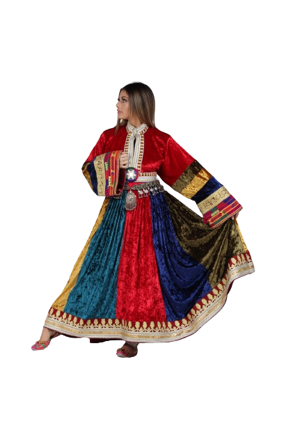 #LD002 Long Dress (Velvet, Multicolor)