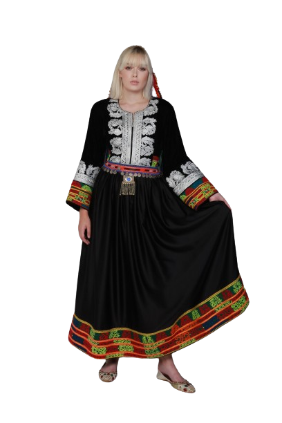 #LD011 Long Dress (Satin, Black)