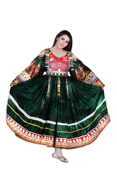 #LD015 Long Dress (Shiny Velvet, Bottle Green)