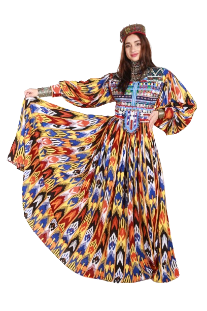 #LD036 Long Dress (Cotton, Multicolor)
