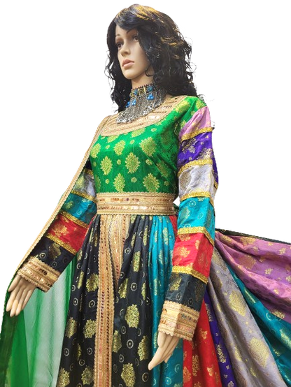 #LD050 Long Dress (Banarasee, Multicolor)