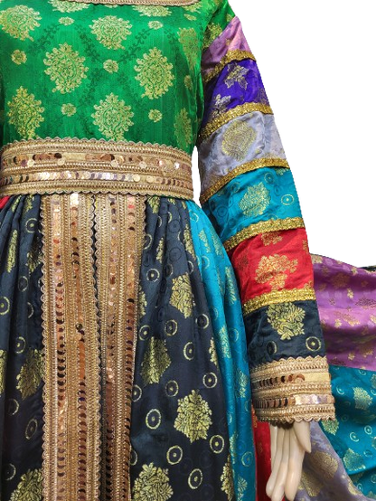 #LD050 Long Dress (Banarasee, Multicolor)