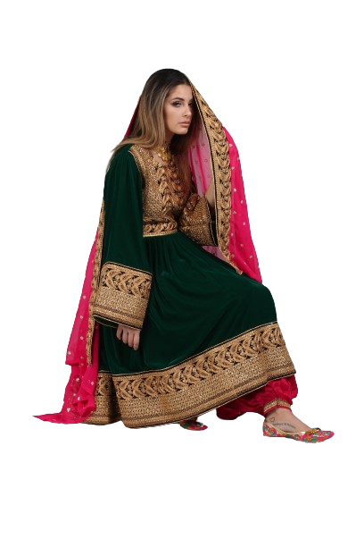 #SD002 Short Dress (Crepe, Bottle Green)