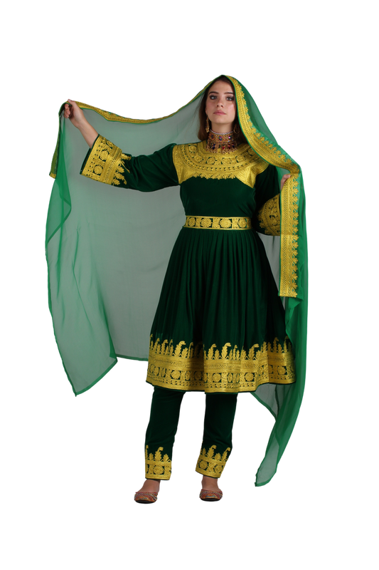 #SD008 Short Dress (Velvet, Bottle Green)