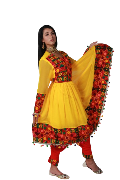 #SD026 Short Dress (Chiffon, Yellow)