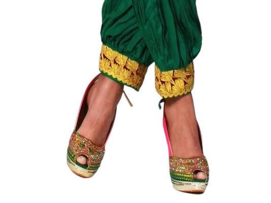 #WFW020 Shoes (Heels, Green-Pink)