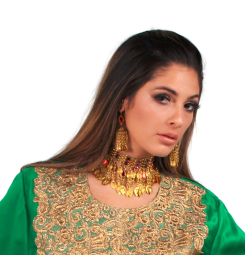 #WJ013 Jewelry Set (Metal, Golden-Multicolor)
