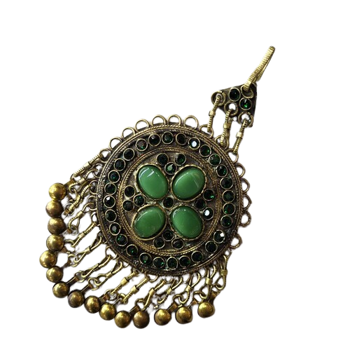 #WJ020 Headpiece (Metal, Green)